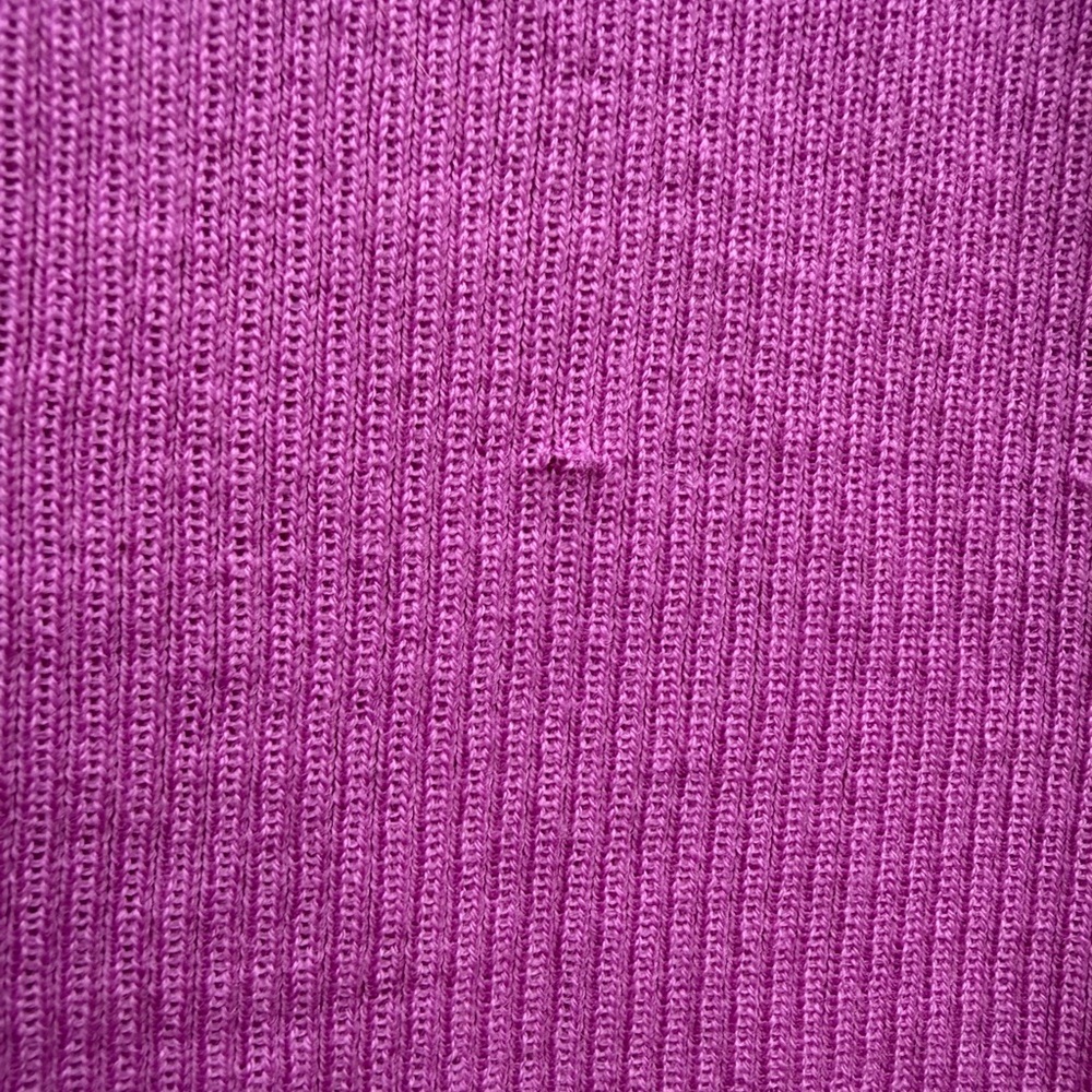 VTG Chantal Gaudreau Pink & Gold 100% Italian Virgin Wool Cardigan, SZ L VGUC - Picture 10 of 11
